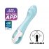 Satisfyer Air Pump Vibrator 5 - inteliģentais pumpējams vibrators (zils) 