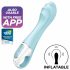 Satisfyer Air Pump Vibrator 5 - inteliģentais pumpējams vibrators (zils) 