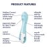 Satisfyer Air Pump Vibrator 5 - inteliģentais pumpējams vibrators (zils) 