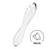 Satisfyer Dazzling Crystal 1 - 2 galu stikla dildo (caurspīdīgs) 