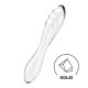 Satisfyer Dazzling Crystal 1 - 2 galu stikla dildo (caurspīdīgs) 