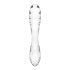 Satisfyer Dazzling Crystal 1 - 2 galu stikla dildo (caurspīdīgs) 