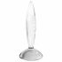 Satisfyer Sparkling Crystal - rievota stikla dildo (caurspīdīgs) 