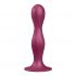 Satisfyer Double Ball-R - piesūcekņa pamatnes svara dildo (sarkans) 