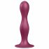 Satisfyer Double Ball-R - piesūcekņa pamatnes svara dildo (sarkans) 