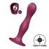 Satisfyer Double Ball-R - piesūcekņa pamatnes svara dildo (sarkans) 