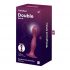 Satisfyer Double Ball-R - piesūcekņa pamatnes svara dildo (sarkans) 