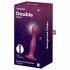 Satisfyer Double Ball-R - piesūcekņa pamatnes svara dildo (sarkans) 