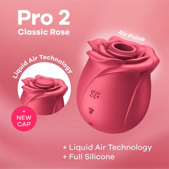 Satisfyer Pro 2 Roze Klasiska - akumulatora gaisa viļņu klitora stimulatoru (sarkans)