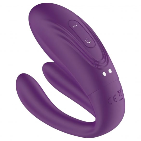 Mrow - ūdensizturīgs 3 motoru akumulatora pāru vibrators (violets) 