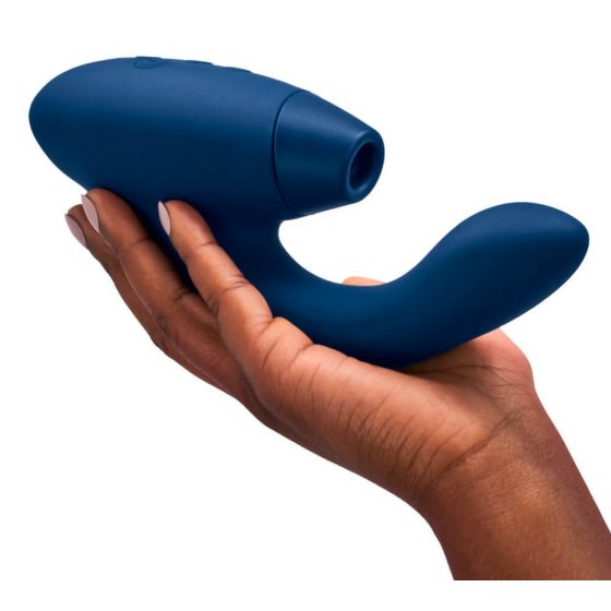 Womanizer Duo 2 - ūdensizturīgs G-punkta vibrators un klitora stimulators (zils)