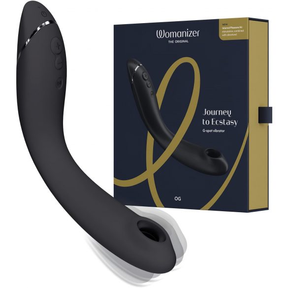 Womanizer OG - akumulatora, gaisa viļņu 2-in-1 vibrators (melns) 