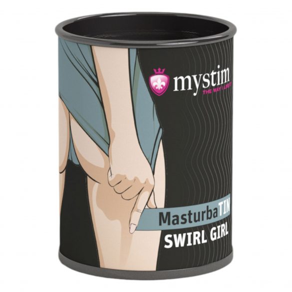 Mystim MasturbaTIN Swirl Girl - viļņains masturbators (balts)