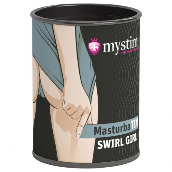 Mystim MasturbaTIN Swirl Girl - viļņains masturbators (balts)