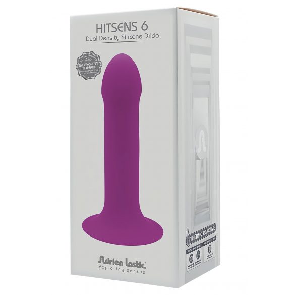 Hitsens 6 - pielāgojams, piesūcekņa dzimumlocekļa dildo (violets) 