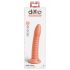 Dillio Wild Thing - ar piesūcekni, rievots dildo (19 cm) - oranžs 