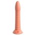 Dillio Wild Thing - ar piesūcekni, rievots dildo (19 cm) - oranžs 