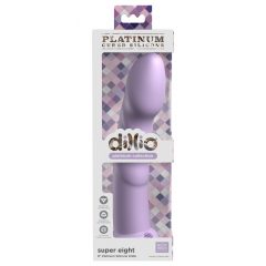   Dillio Super Eight – augsta stiprības piesūceknis, mīksts un elastīgs silikona dildo ar izteiktu augšdaļu (21 cm) – violets