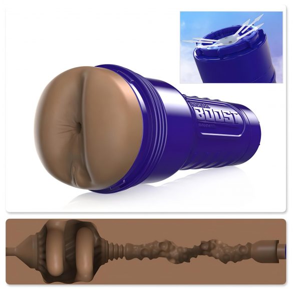 Fleshlight Boost Blast - reālistisks dibena masturbators (brūns) 