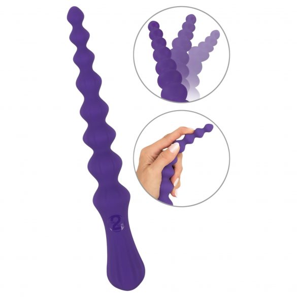 You2Toys - Pērlīšu elastīgs anālais dildo (violets)