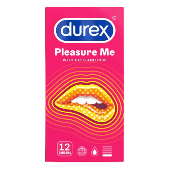 Durex Emoji PleasureMe - rievsains-punktots prezervatīvs (12gab)