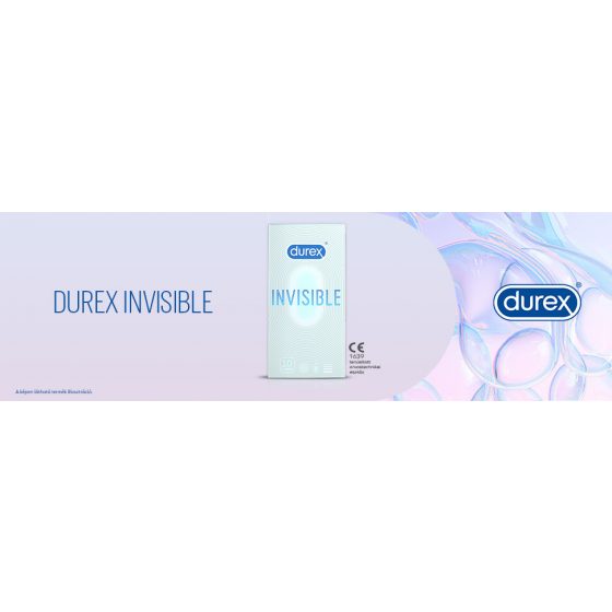 Durex Invisible Extra Jutīgs - plāns prezervatīvs (10gb)