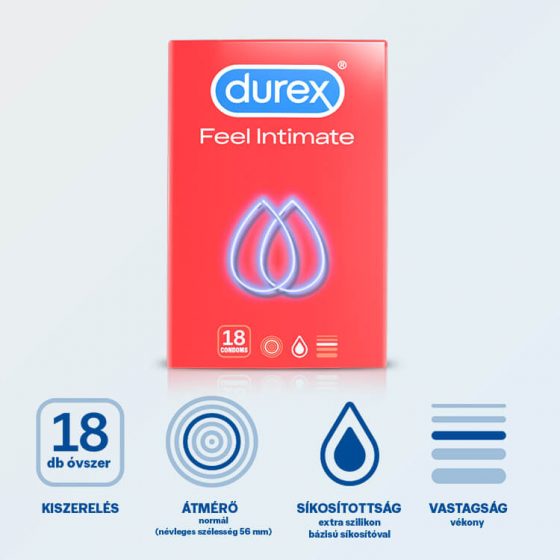 Durex Feel Intīm - plāns prezervatīvi (18 gab)