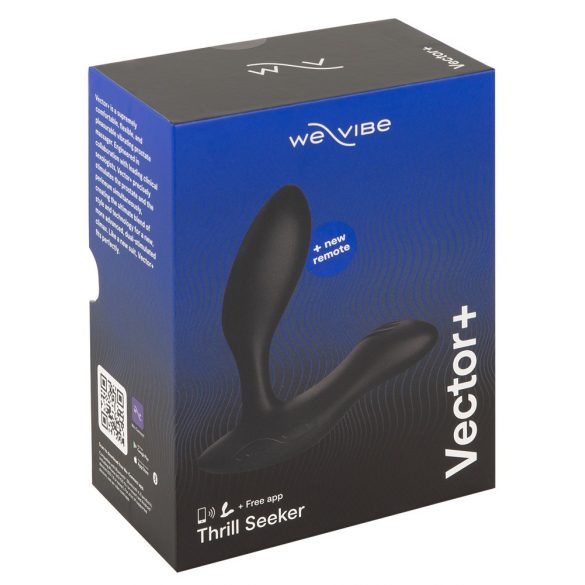 We-Vibe Vector+ - akumulatora, viedais anālais vibrators (melns)