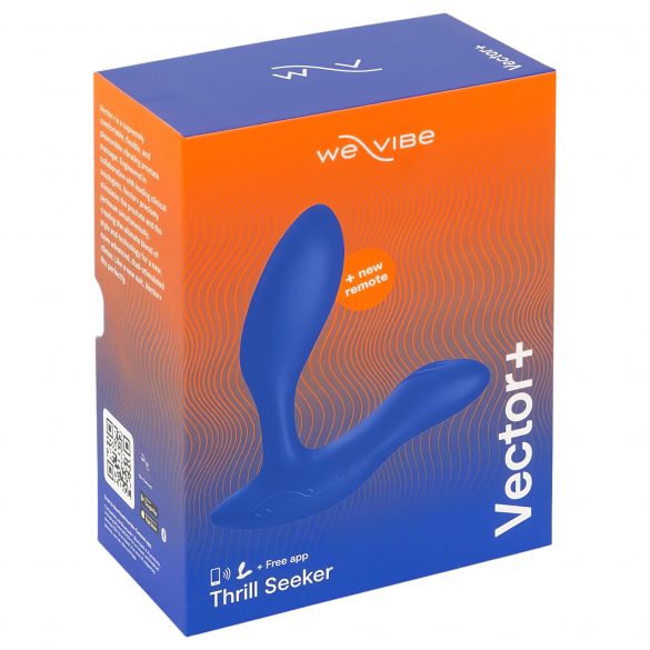 We-Vibe Vector+ - akumulatora, gudra anālā vibrators (zils) 