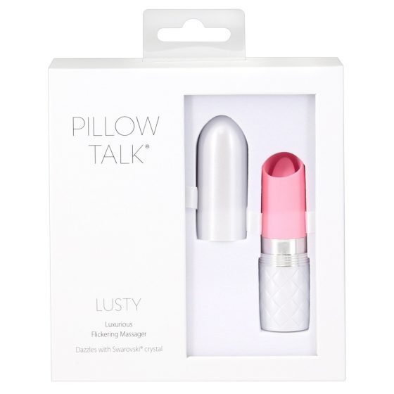 Pillow Talk Lusty - akumulators, valodā lūpukrāsas vibrator (rozā)