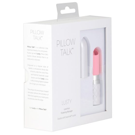 Pillow Talk Lusty - akumulators, valodā lūpukrāsas vibrator (rozā)