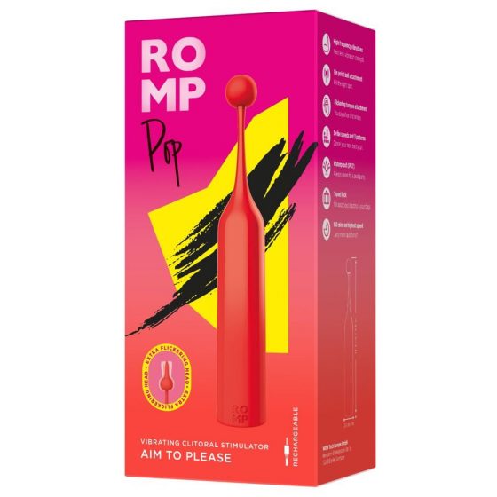 ROMP Pop - naudingupunktu mini vibrators (sarkans)