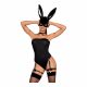 Obsessive OB7008 Sexy Bunny - truša kostīms (melns)  - L/XL