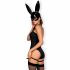 Obsessive OB7008 Sexy Bunny - truša kostīms (melns)  - L/XL