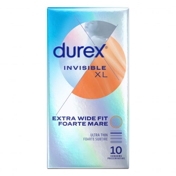 Durex Invisible XL - īpaši liels prezervatīvs (10 gab.)