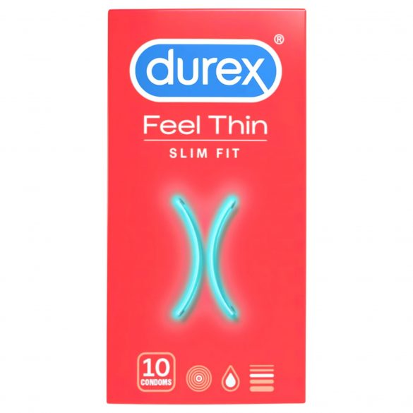 Durex Feel Thin Slim Fit - dabiskas sajūtas prezervatīvi (10 gab.)