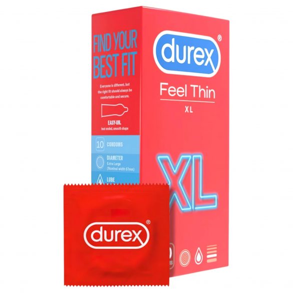 Durex Feel Thin XL - Dzīvesziebes sajūtas prezervatīvs (10 gab.) 