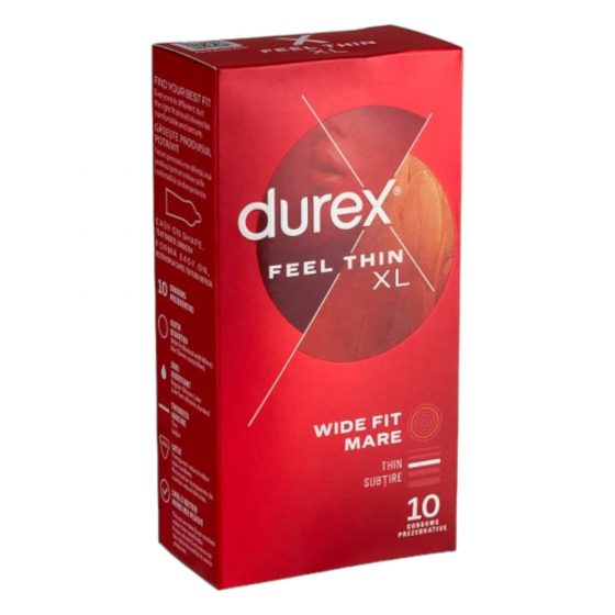Durex Feel Thin XL - dabīga sajūta prezervatīvs (10 gab.)
