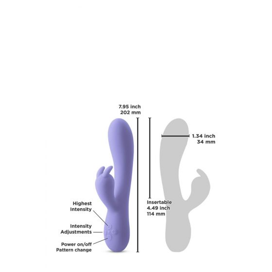 Inya Luv Bunny - uzlādējams vibrators ar klitora stimulatora rokturi (violets)