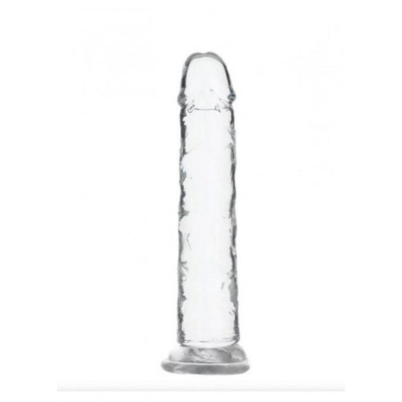 Addiction Crystal - caurspīdīgs dildo ar pēdu - 18cm 