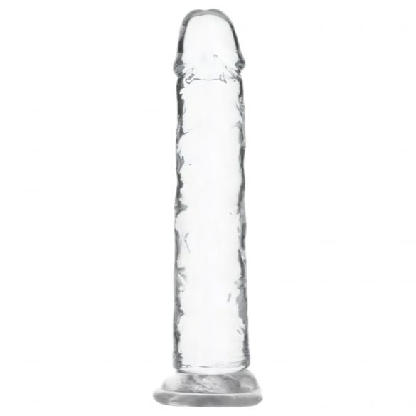 Addiction Crystal - caurspīdīgs dildo ar pēdu - 18cm 