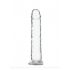 Addiction Crystal - caurspīdīgs dildo ar pēdu - 18cm 