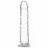 Addiction Crystal - caurspīdīgs dildo ar pēdu - 18cm 