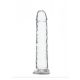 Addiction Crystal - caurspīdīgs dildo ar pēdu - 18cm 