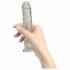 Addiction Crystal - caurspīdīgs dildo ar pēdu - 18cm 