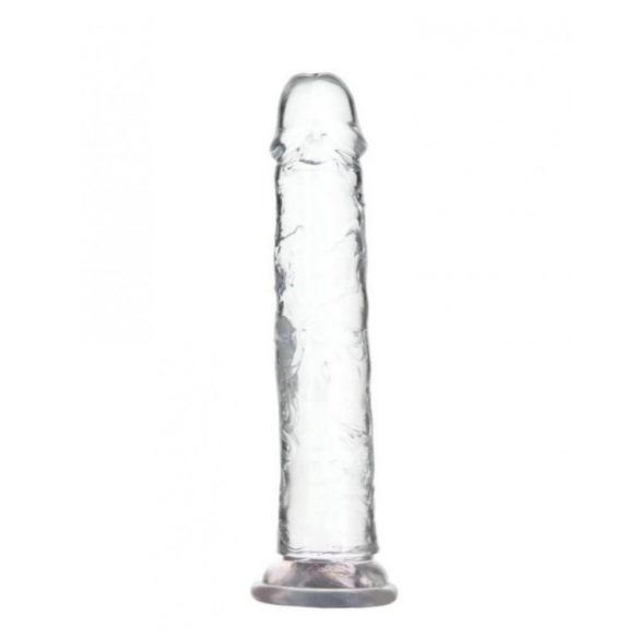 Addiction Crystal - caurspīdīgs dildo ar kāju - 20cm 