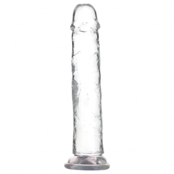 Addiction Crystal - caurspīdīgs dildo ar kāju - 20cm 