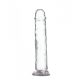 Addiction Crystal - caurspīdīgs dildo ar kāju - 20cm 