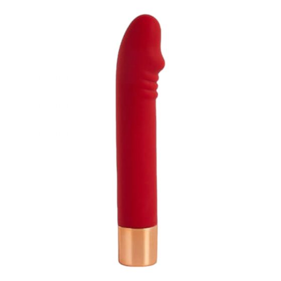 Lonely Charming Vibe Dick - akumulators, ūdensizturīgs G-punkta vibrators (sarkans)