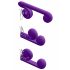 Snail Vibe Duo - uzlādējams 3in1 stimulācijas vibrators (violets) 